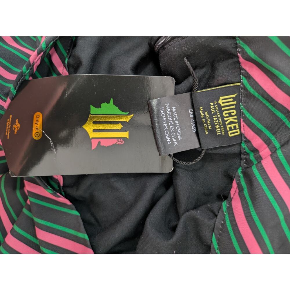 Adult Wicked Striped Bubble Graphic Mini Skirt Medium Green Pink Black - Picture 6 of 10